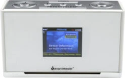 Soundmaster UR240WE DAB+/UKW Uhrenradio Mit Farbdisplay Weiß -Energie Sat Anlagen Geschaft 286490 2519641 1