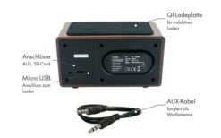 Schwaiger UKW Radiowecker Inkl. Bluetooth Und QI Ladestation -Energie Sat Anlagen Geschaft 308019 2663011