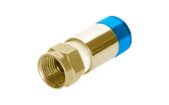 Megasat F-Kompressionsstecker 7mm Für Koaxialkabel Blau