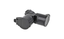 PAT Zweifachsteckdose Schuko Schwarz 16 A