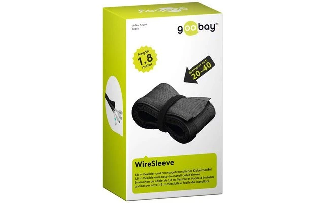 Goobay CM WireSleeve Kabelmantel 1,8 M Weiß 4 Goobay CM WireSleeve Kabelmantel 1,8 M Weiß – Bild 2