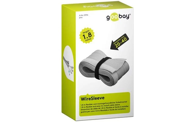 Goobay CM WireSleeve Kabelmantel 1,8 M Weiß 6 Goobay CM WireSleeve Kabelmantel 1,8 M Weiß – Bild 4