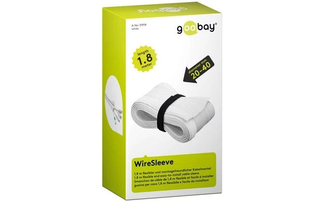 Goobay CM WireSleeve Kabelmantel 1,8 M Weiß 8 Goobay CM WireSleeve Kabelmantel 1,8 M Weiß – Bild 6