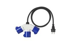 PAT Adapterkabel 150 Cm 3 X 2,5 Mm² Von Schuko Stecker Nach 3 X CEE -Energie Sat Anlagen Geschaft 443978 3407627