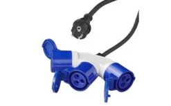 PAT Adapterkabel 150 Cm 3 X 2,5 Mm² Von Schuko Stecker Nach 3 X CEE -Energie Sat Anlagen Geschaft 445118 3407633