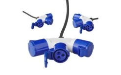 PAT Adapterkabel 150 Cm 3 X 2,5 Mm² Von Schuko Stecker Nach 3 X CEE -Energie Sat Anlagen Geschaft 446654 3407639