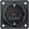 Berker Integro Steckdose Schutzkontakt 3-Pol Mit Erhöhter Berührungsschutz schwarz Matt -Energie Sat Anlagen Geschaft 495102 3337110