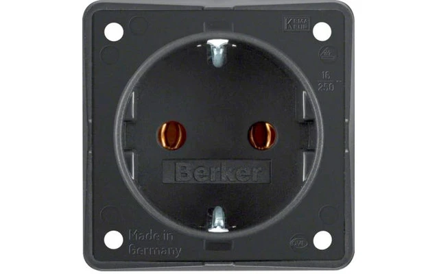 Berker Integro Steckdose Schutzkontakt Mit Steckklemmen Anthrazit Matt 5 Berker Integro Steckdose Schutzkontakt Mit Steckklemmen Anthrazit Matt – Bild 3