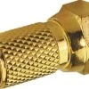 Schwaiger F-Aufdrehstecker (Ø 7 Mm) Vergoldet 1 Stück