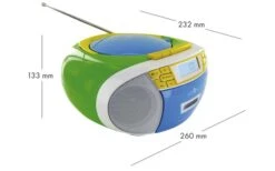 Schwaiger FM/CD/Kassette Boombox Tragbarer CD-Player, Bunt -Energie Sat Anlagen Geschaft 503318 3326744 1