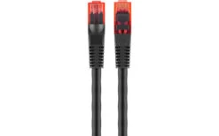 Goobay CAT 6 Outdoor-Patchkabel U / UTP Schwarz 10 M -Energie Sat Anlagen Geschaft 509463 3330347