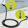 Goobay DAT USB-C Auf USB-A Textilkabel 0,5 M