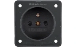 Berker Steckdose Frankreich - Grau Matt